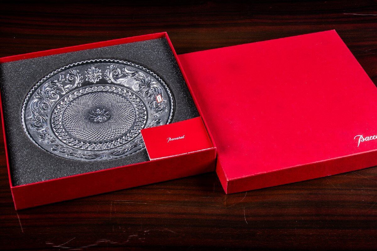 Baccarat バカラ アラベスク プレート 径24cm クリスタルガラス 箱付
