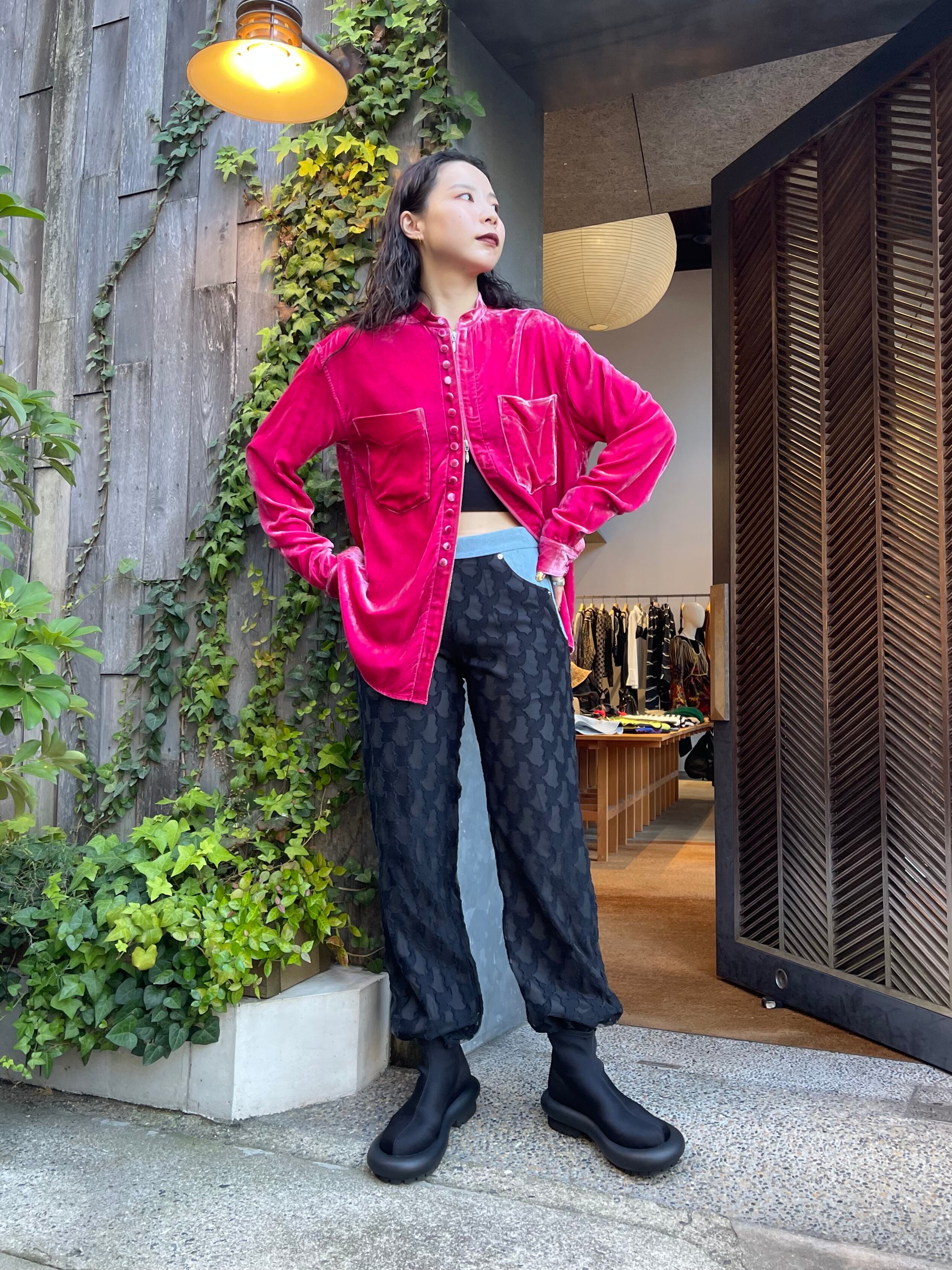 23AW】MASU エムエーエスユー / VELVET ZIP-UP SHIRT | TRENT