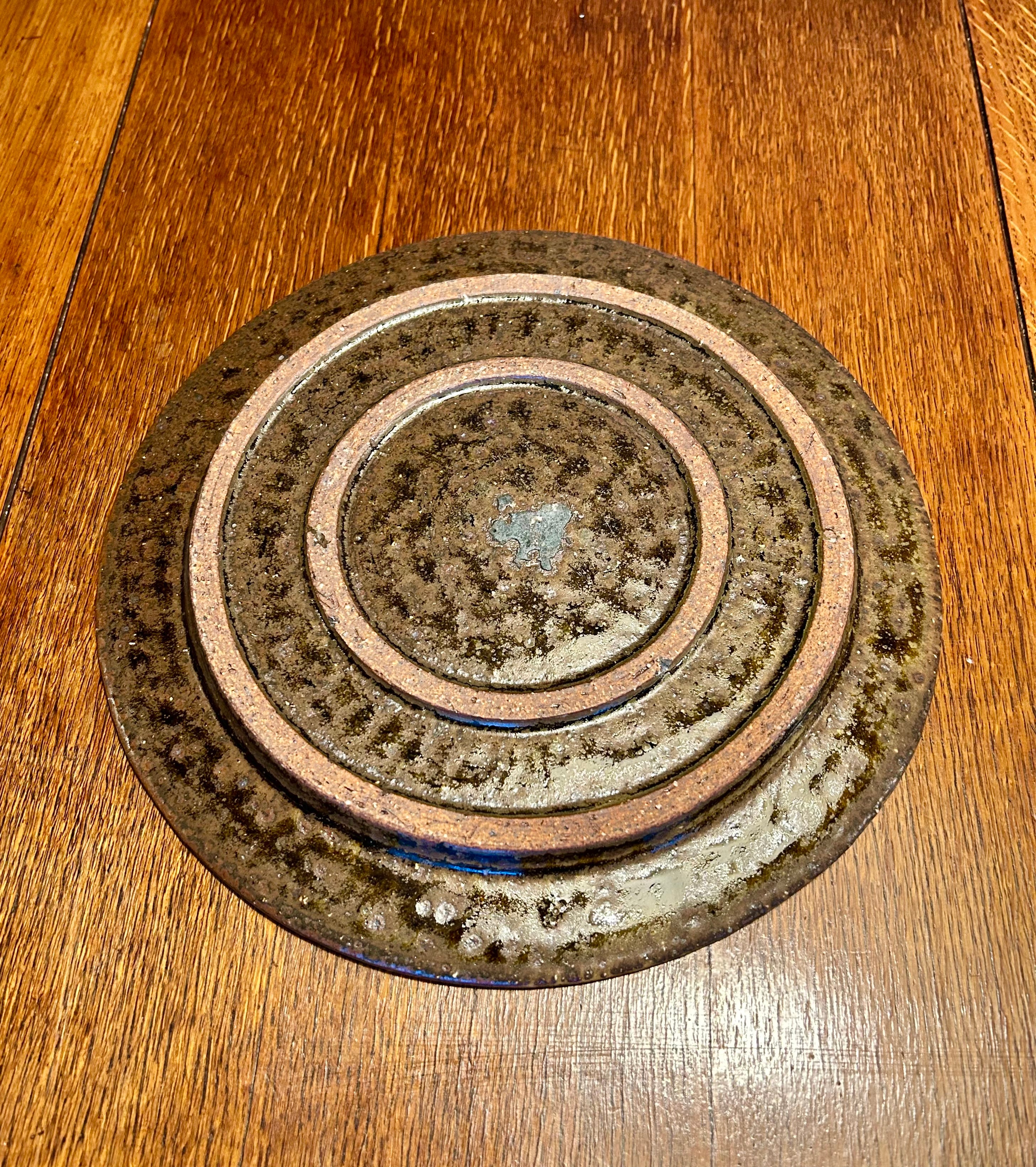 平皿 益子焼 黄土色｜Flat Plate, Mashiko ware, Ochre | うつわ 雑貨