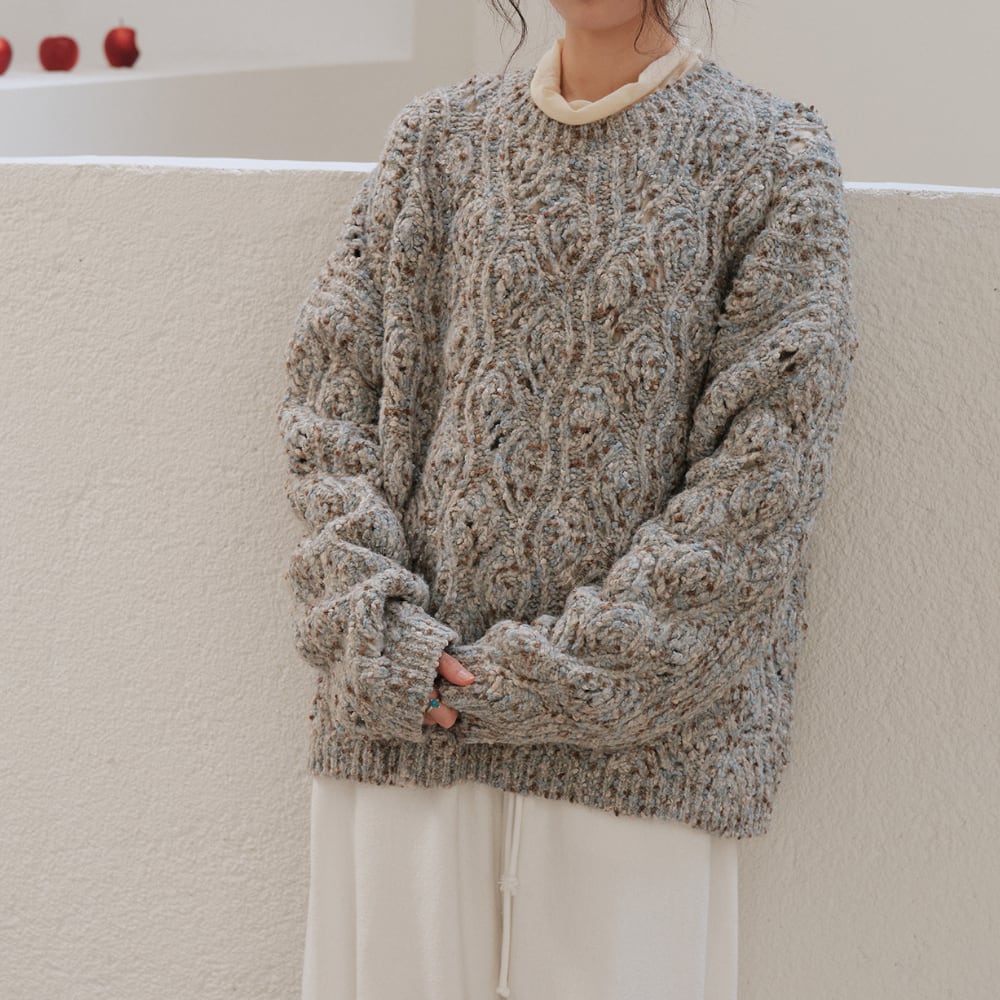 ケーブルニットセーター M1909