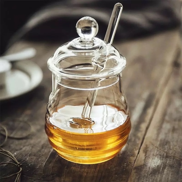 【受注】glass honey pot ガラスハニーポット