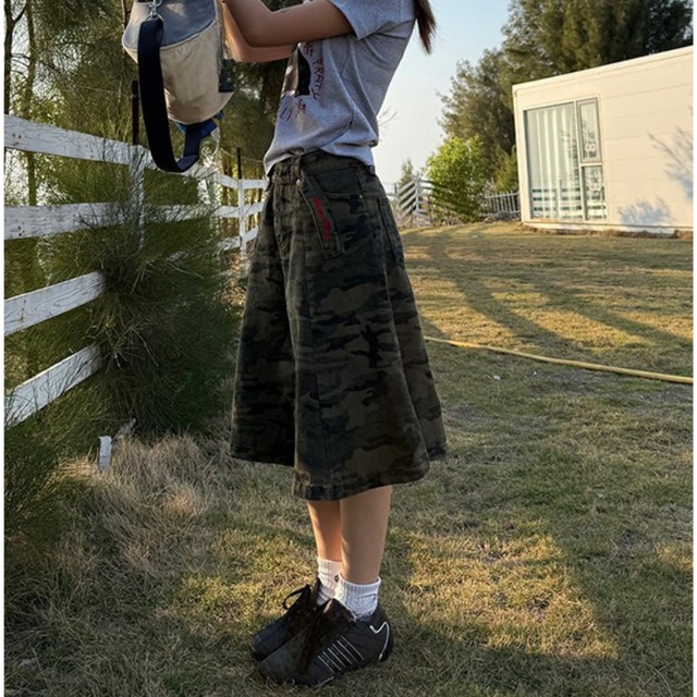 camouflage long skirt　迷彩ロングスカート　J2069