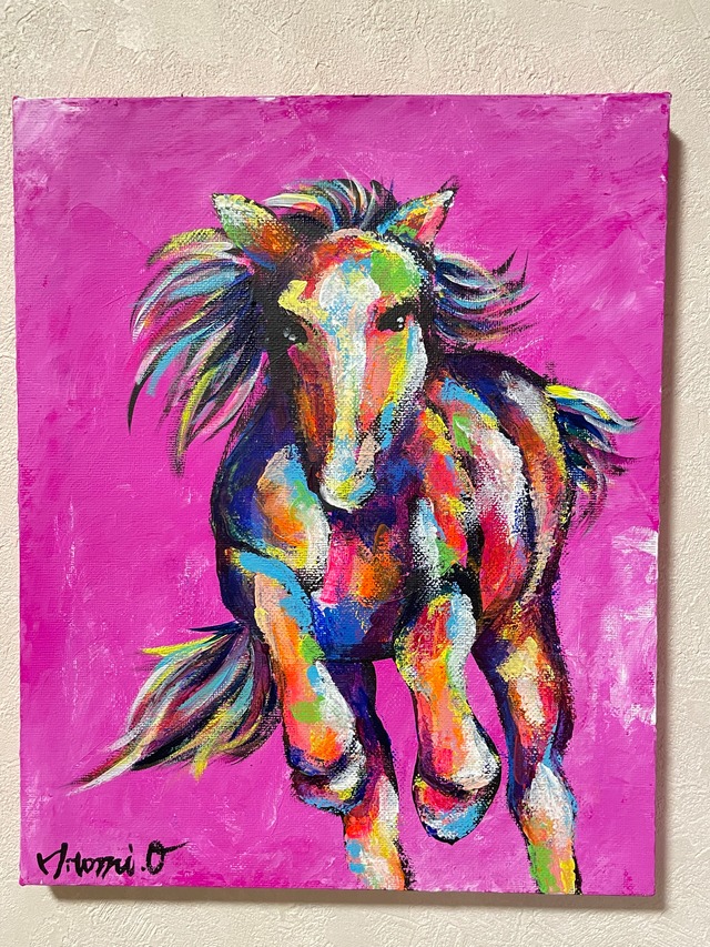 POP ART 絵画 せまかっ 現代アート キャンバス アクリル画 抽象画 