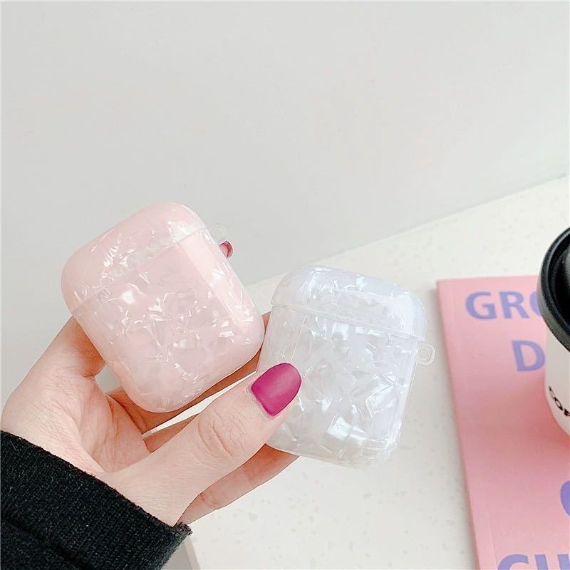 キラキラ❤︎シェルデザインが可愛いAirpodsケース ND-14524