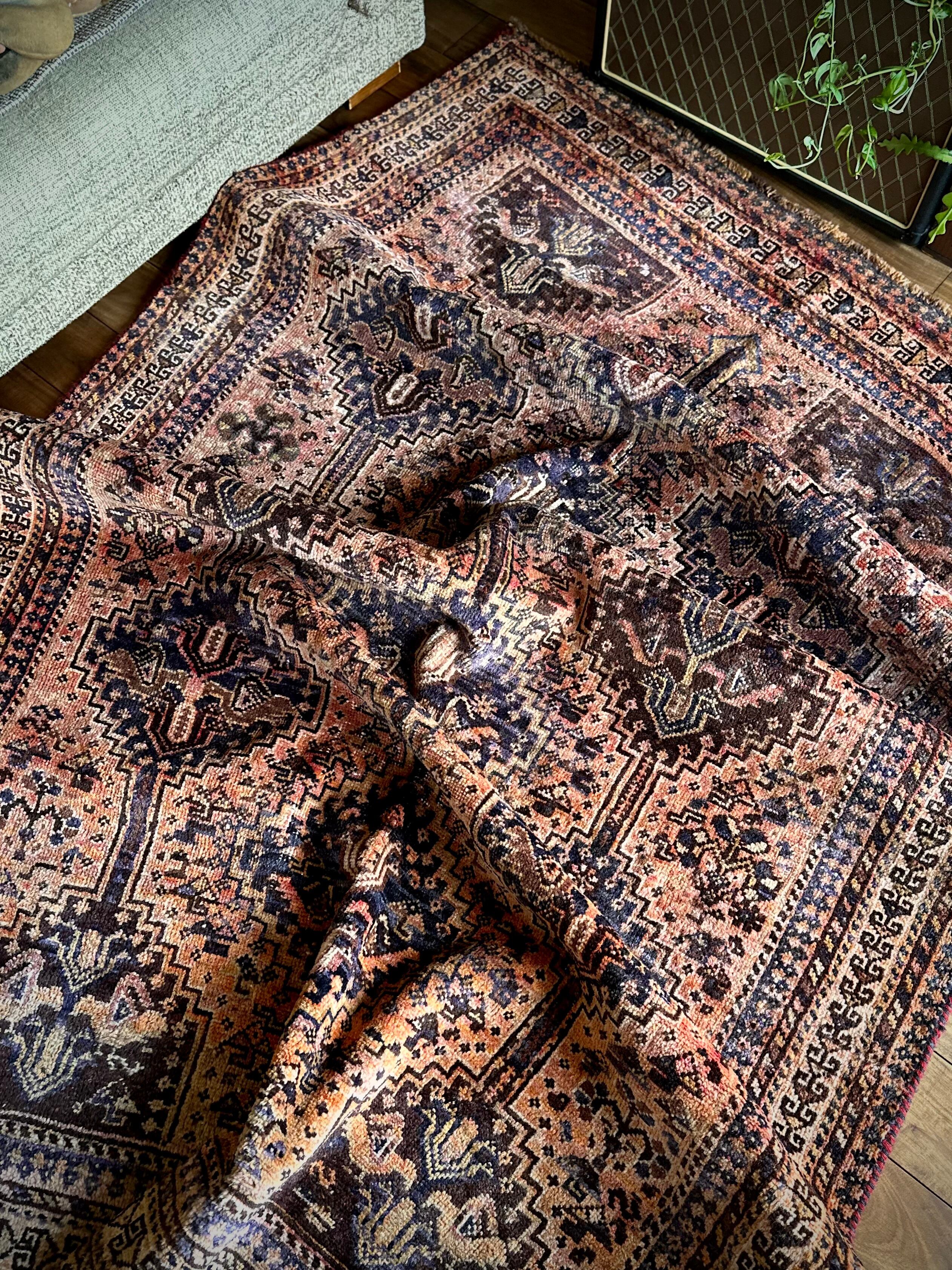 No.895-Vintage Qashqai Tribal rug | PAY ID
