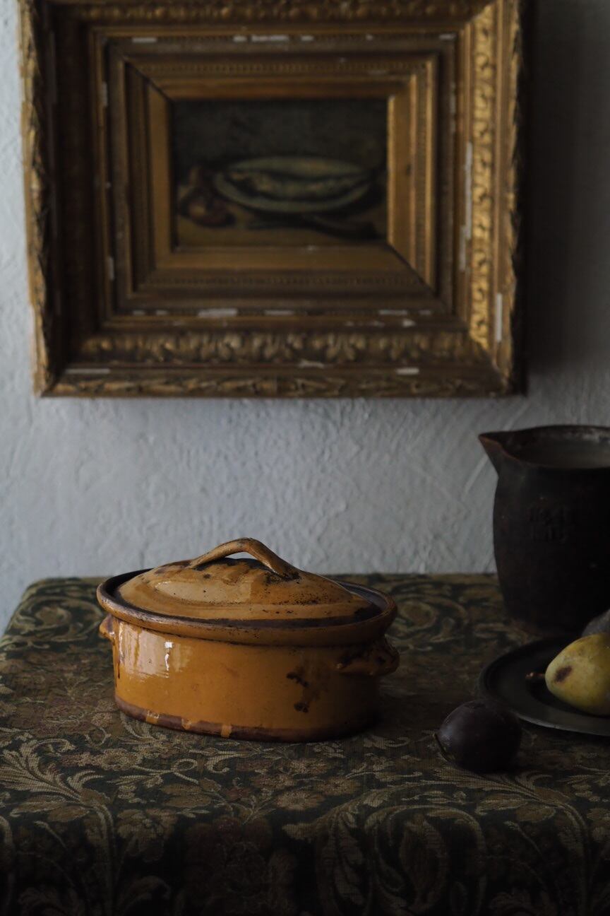 南仏テリーヌポット-antique pottery pot | アンティーク.ヴィンテージ