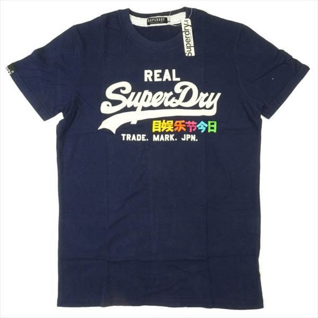 Superdry スーパードライ Tシャツ 極度乾燥（しなさい） ホワイト ネイビー グレー メンズ Lサイズ XLサイズ XXLサイズ コットン  トップス | oukasyoukai