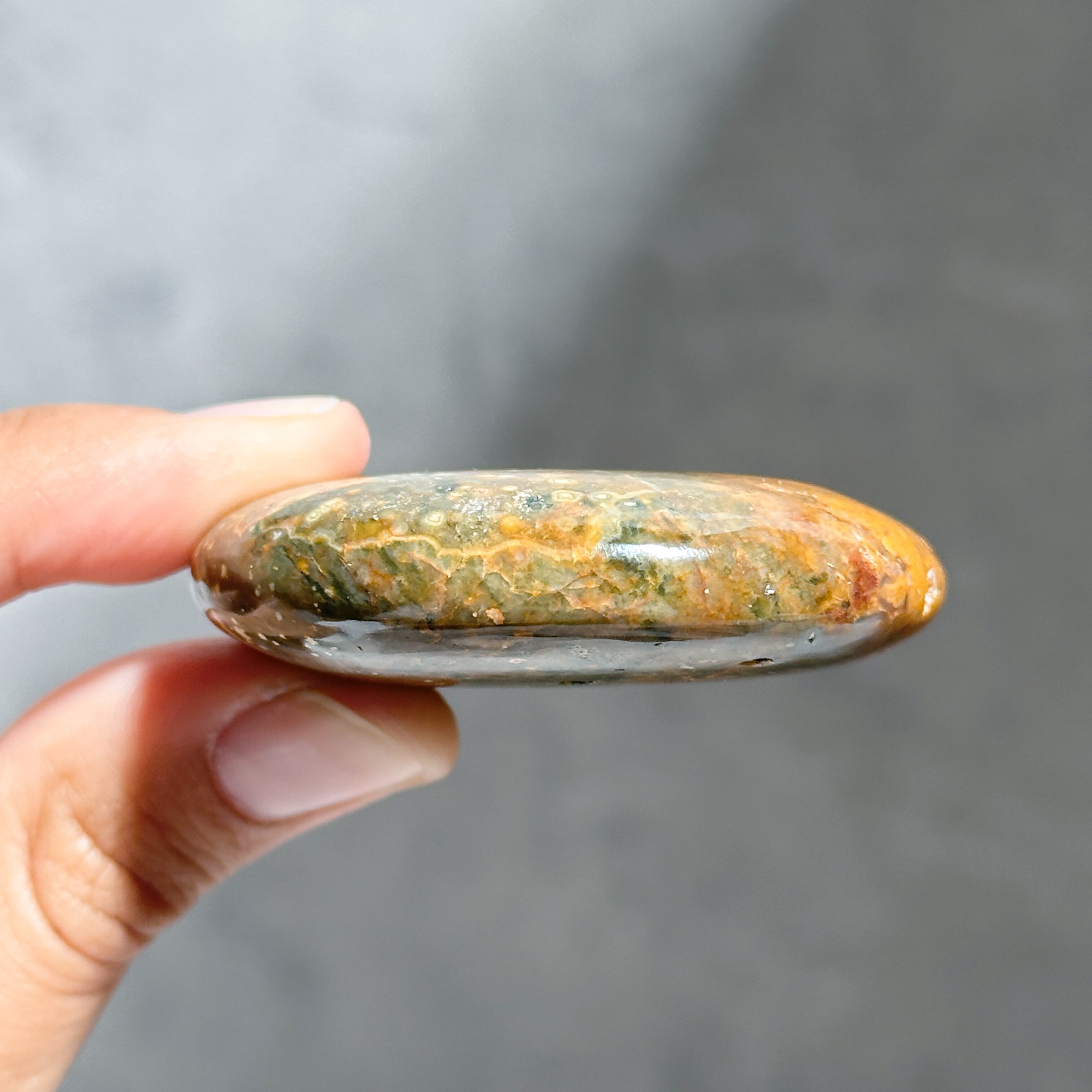 【D】インテリアストーン✴︎オーシャンジャスパー スタンド オーシャンジャスパー パームストーン51◇ Ocean Jasper