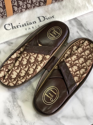 Christian Dior クリスチャン ディオール　トロッター　オブリーク　ジャガード　ルームシューズ　vintage　ヴィンテージ　オールド　nuwdu6