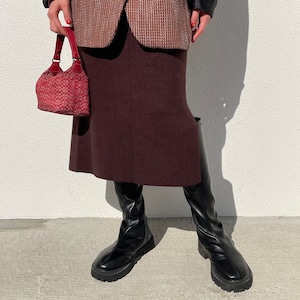 slit knit skirt_LN0619