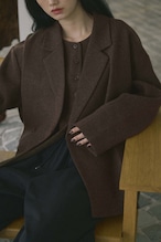 DU260716 Tweed Crew Neck Vest【set up可】【一部予約商品10月中旬】