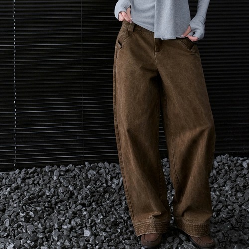 ワイドストレートパンツ ・23622