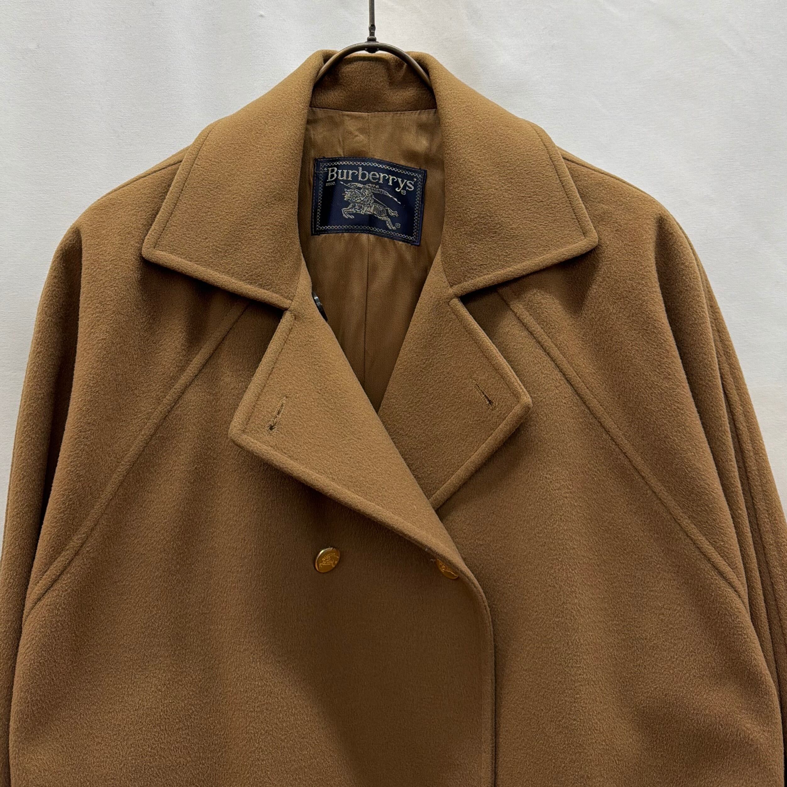 BURBERRYS ウールコート フード収納 キルティング ブラウン L~XL BURBERRYS】 Burberry coat ウールコート フランス製 古着 ブラウン