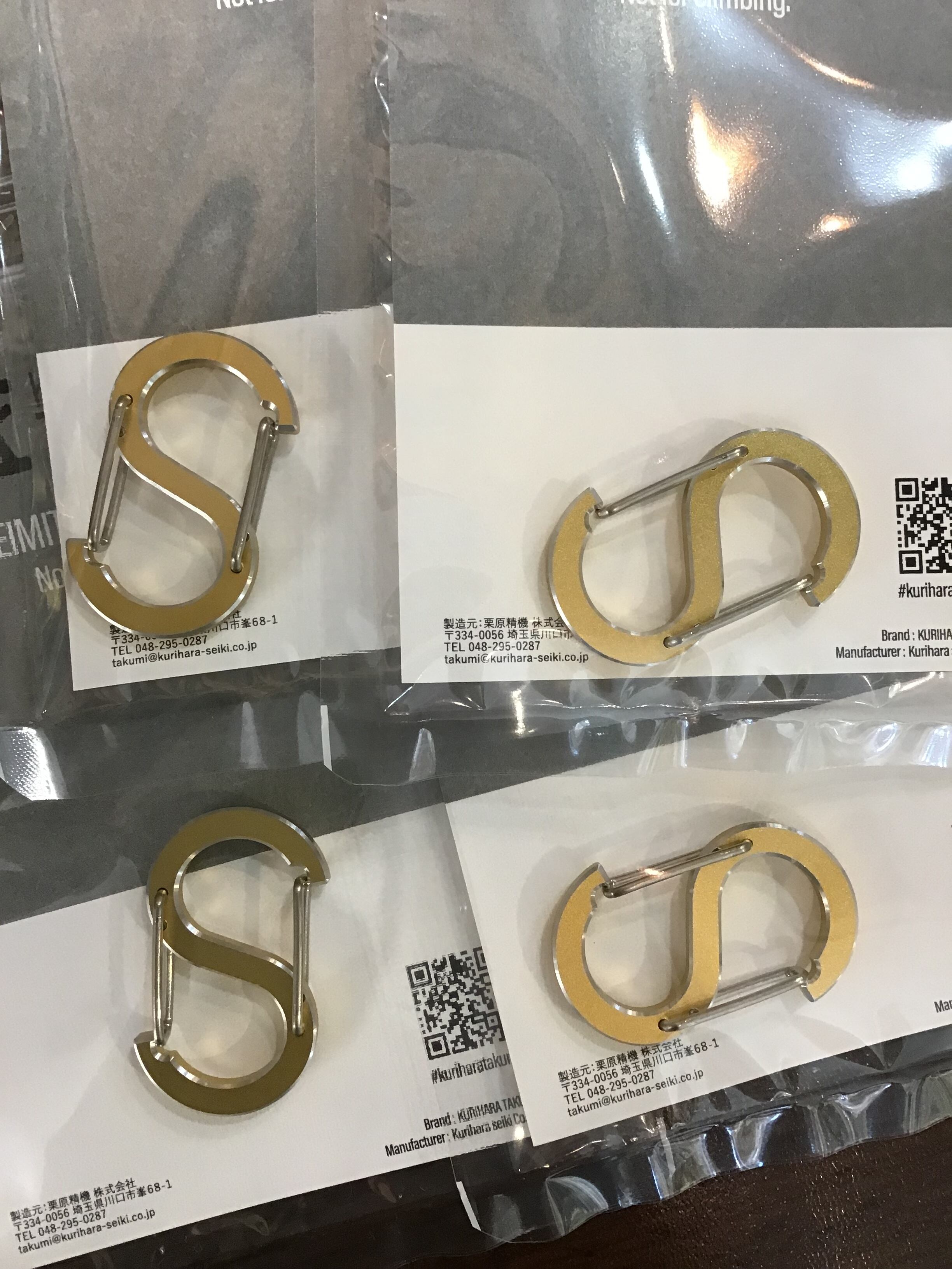 DekiTech olive別注シャンパンゴールド Seimitsu Carabiner 