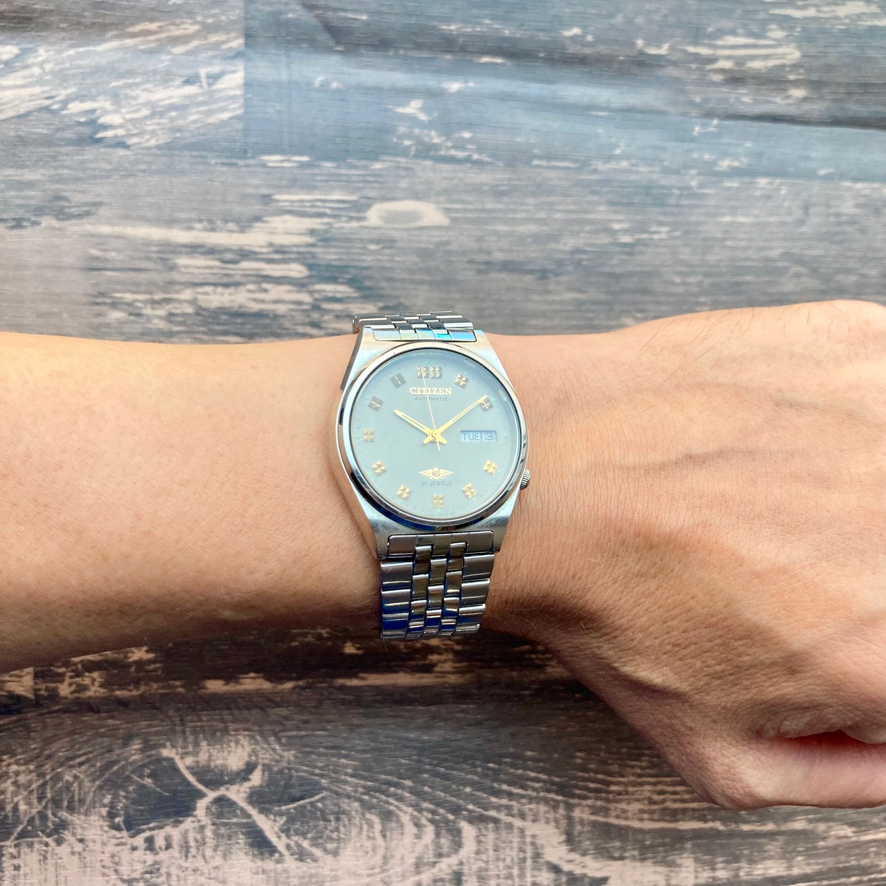 シチズン☆送料無料☆オーバホール済☆メンズ腕時計☆デイデイト☆自動