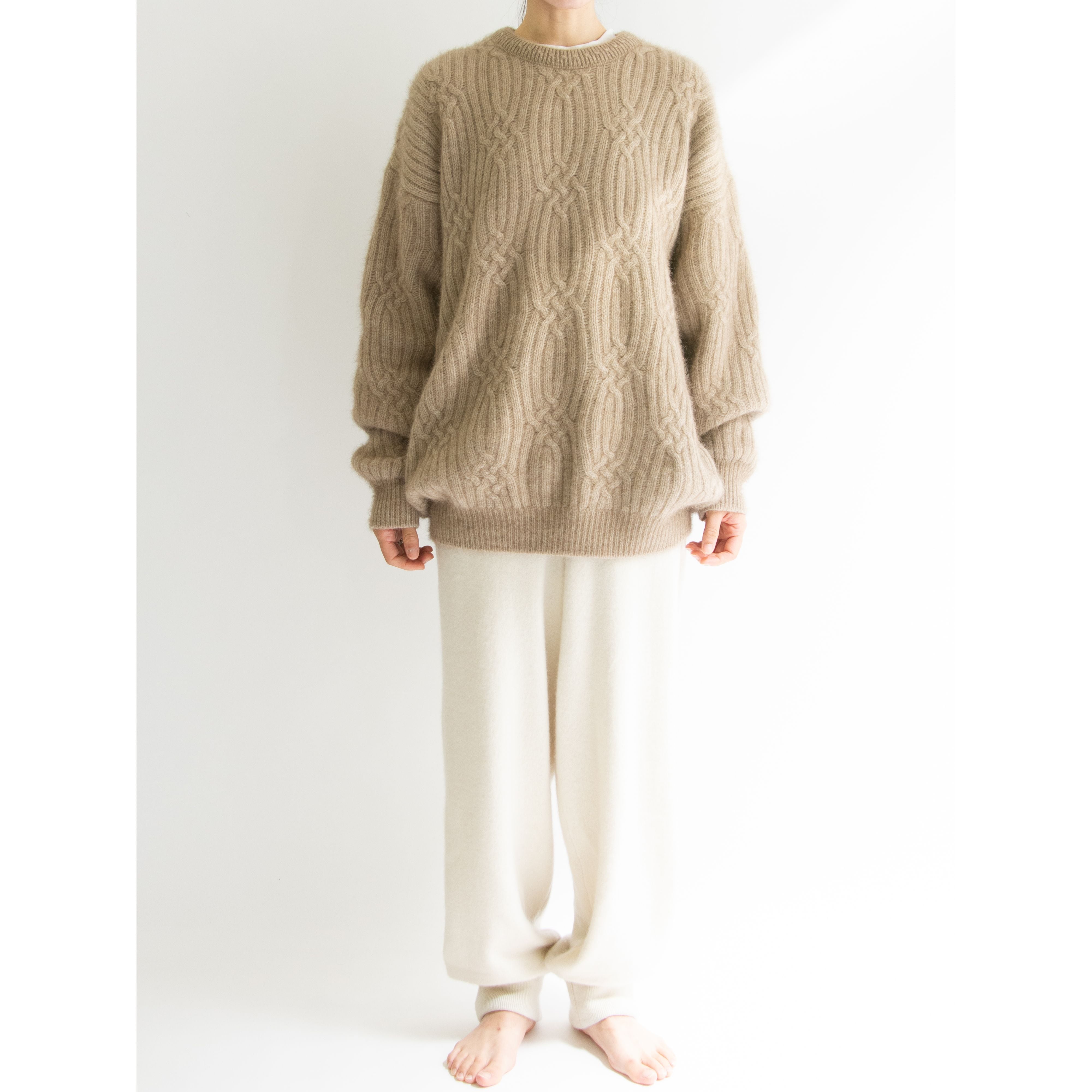 ニュージーランド製 稀少 ポッサムファー シルキーメリノウールニットアウター Countrytime】Made in New Zealand Wool-Possum-Nylon Sweater