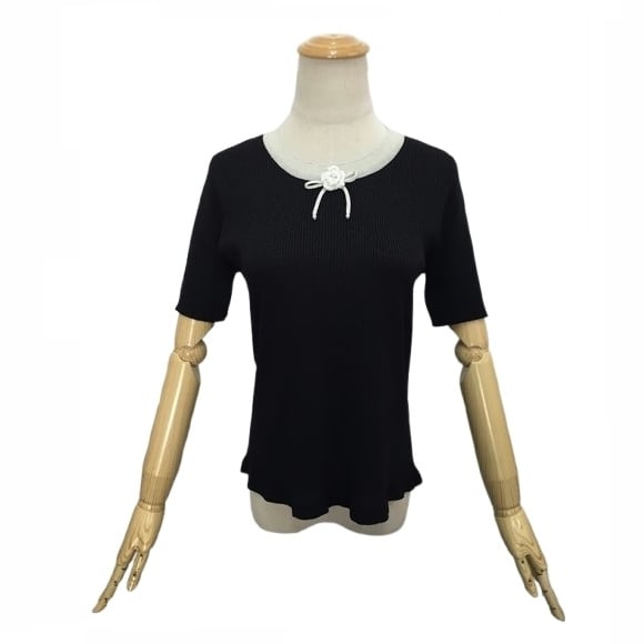 スーパービューティー アンサンブル ラメ入り 配色デザイン 花モチーフ