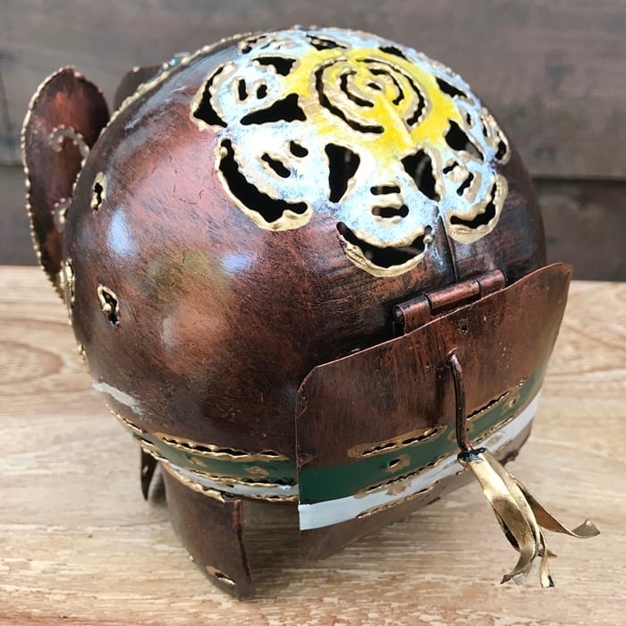 ブリキの象さんのキャンドルホルダー 高さ20cm モデル | アジアン