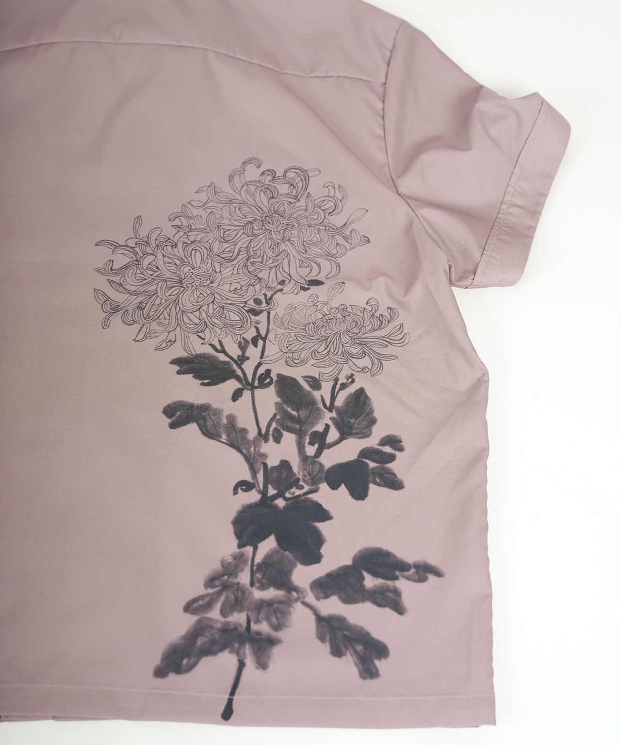 Flower back print shirt［HSS002］