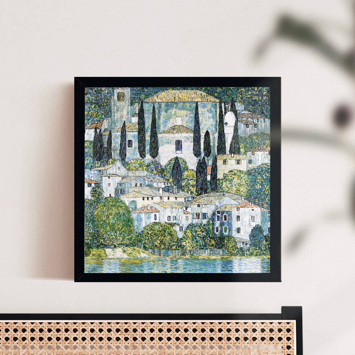 額縁付き グスタフ クリムト カッソーネの教会 アートポスター 323 323mm 額装 天然木 ポスターフレーム 木製 北欧 絵画 名画 日本製 お洒落 Apfs003 Broomin ブルームイン アートポスターのオンライン通販