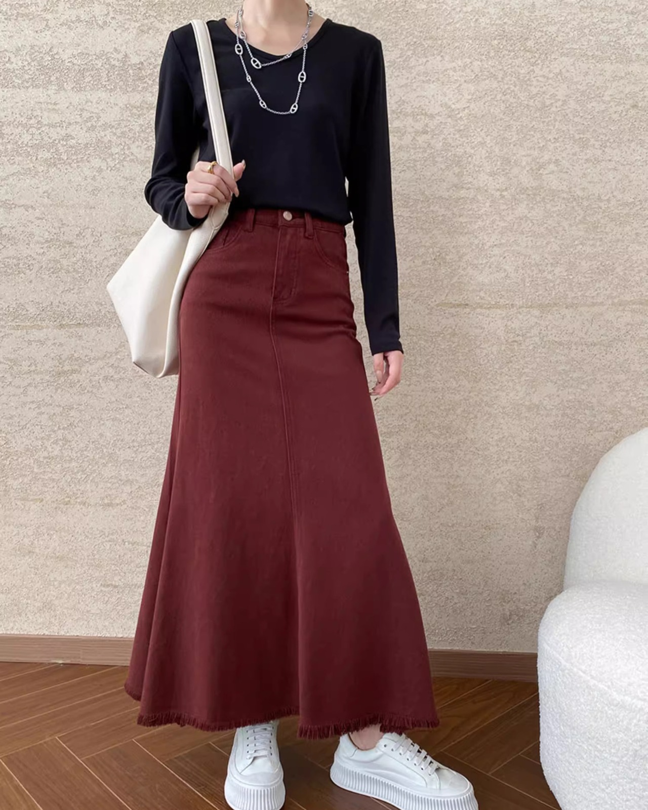 Simple round neck T-shirt　T20204