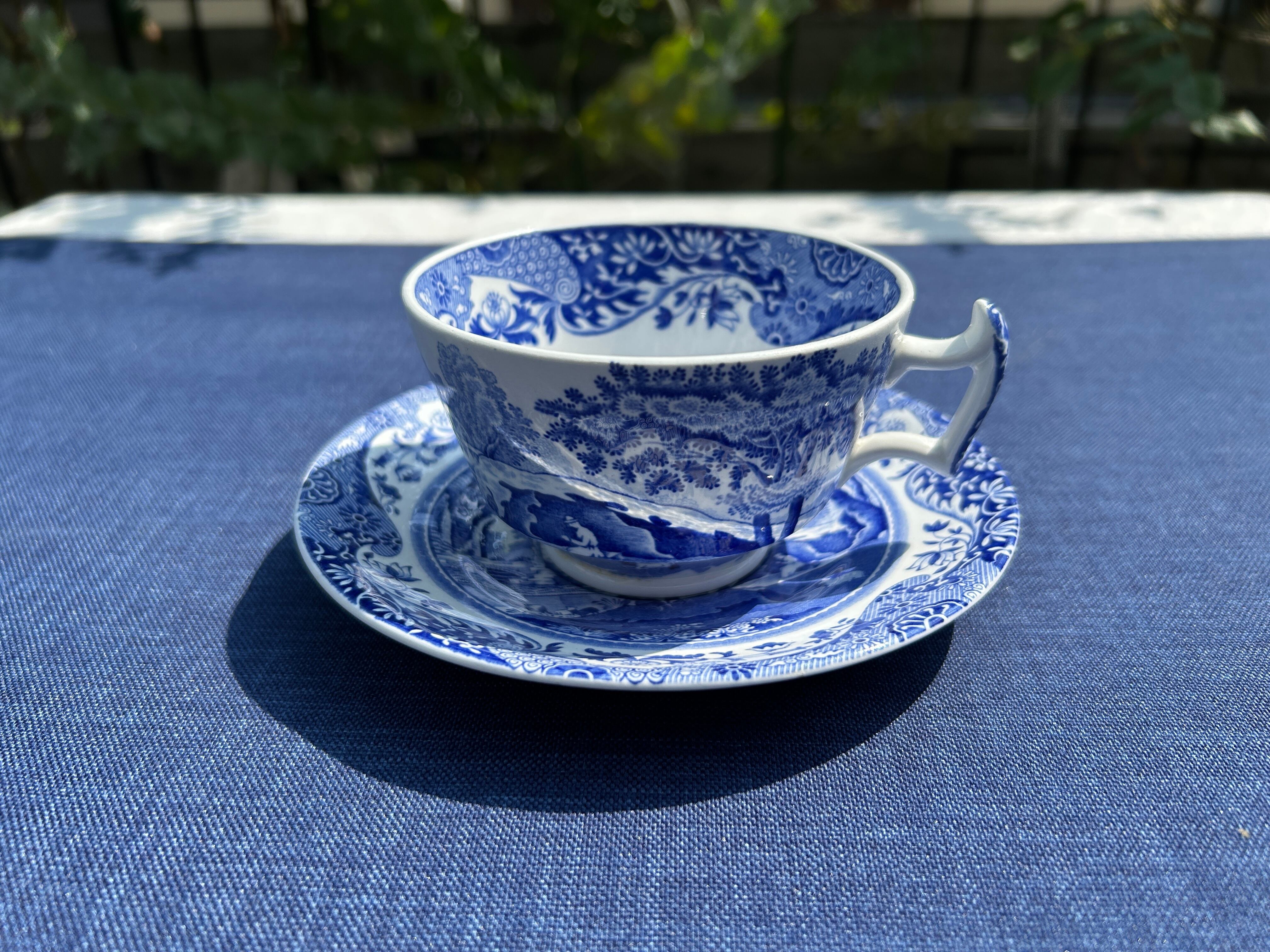 SPODE社　ブルーイタリアン　カップアンドソーサー（Copeland期）