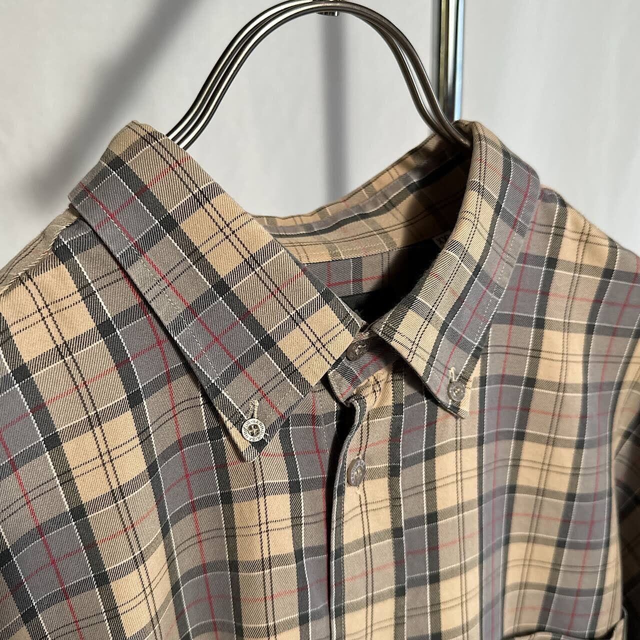 BURBERRY バーバリー　ノバチェックボタンダウン長袖シャツ XXL 極美品 美品 BURBERRY バーバリー 長袖シャツ ボタンダウン ノバ