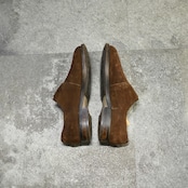 BALLY single monk strap brown suede shoes