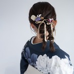 【タイトツイン編みおろしリボンヘアアレンジヘッドドレスC】卒業式袴髪飾り/リボンゴールド/成人式振袖/和装前撮り/和装結婚式白無垢/色打掛/卒園式の教員様✳︎ボブ・ロブ・ミディアムに人気の髪型タイトツイン編みおろしリボンヘアアレンジ