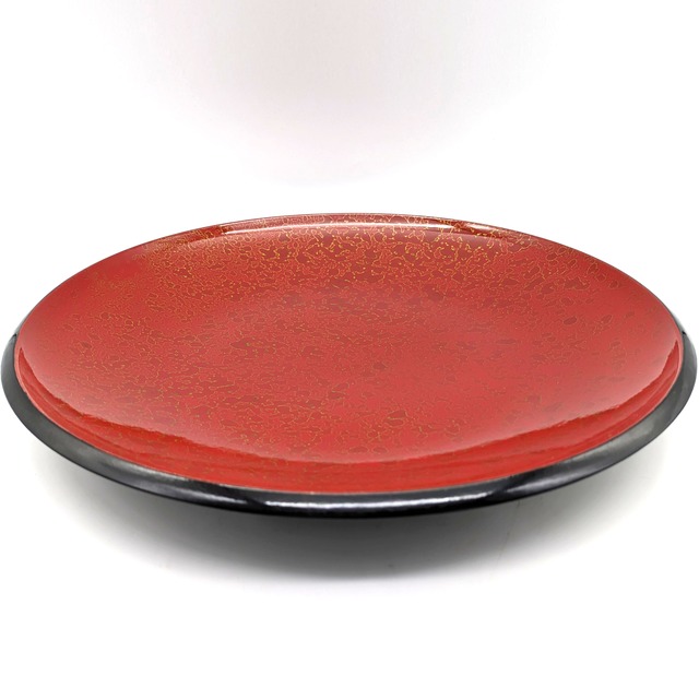 津軽塗（唐塗）バカ塗り・大皿・漆器・伝統工芸・No.241011-22・梱包サイズ80