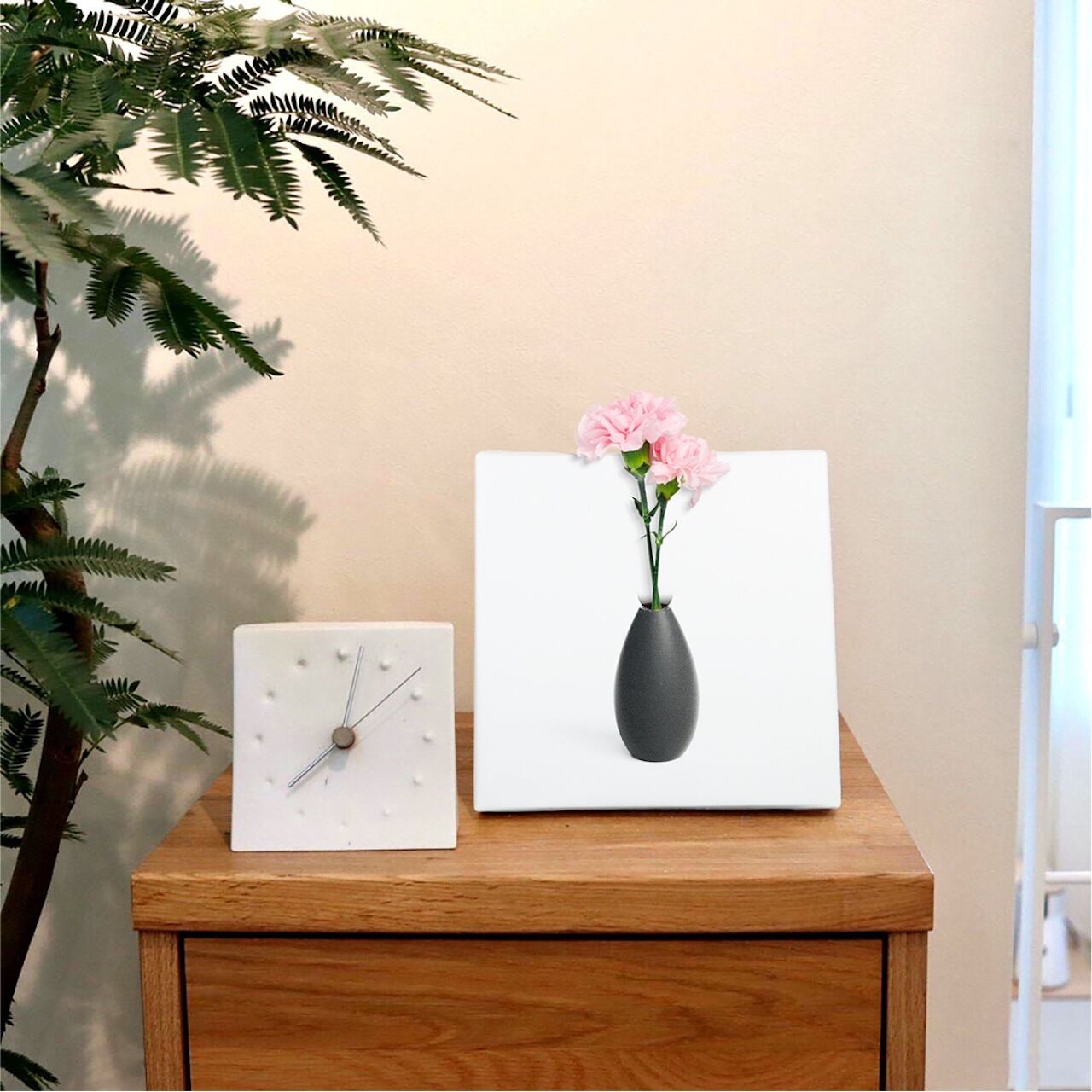 アートパネル キャンバスアート ファブリックパネル 花瓶 一輪挿し