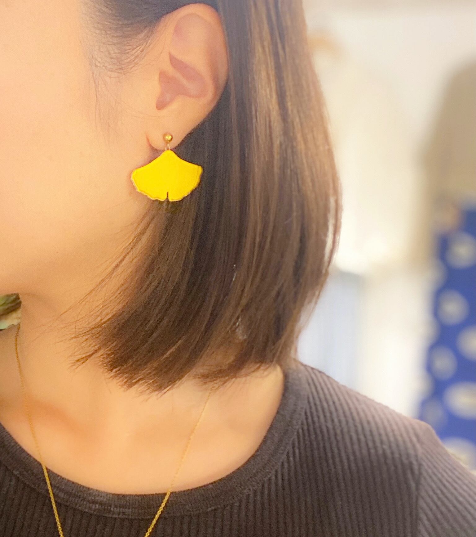 Ichou / いちょう ② （一点もの限定色）｜陶磁器 ピアス・イヤリング