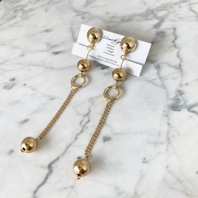 E-57 pierce/earring(gold)