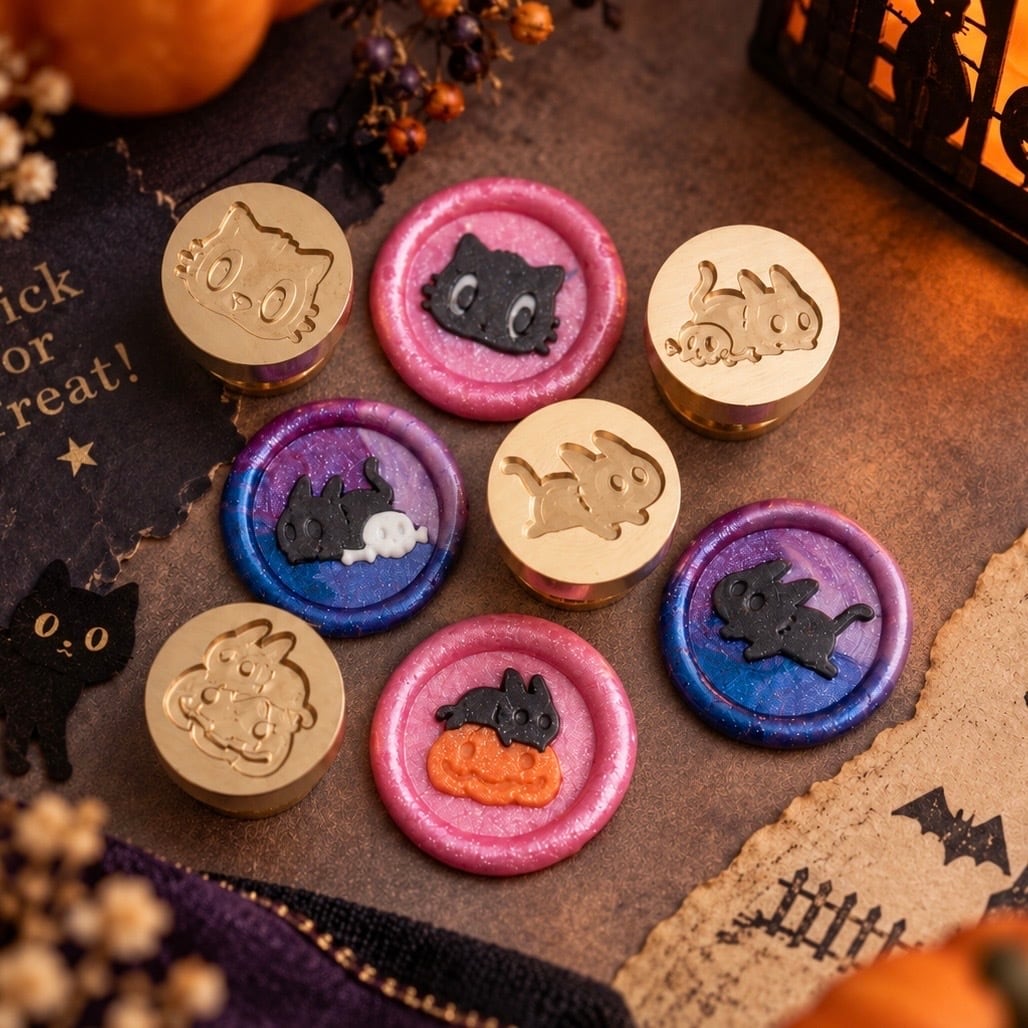 【先行販売】Wax seal stamp│Mini cat【15mm】