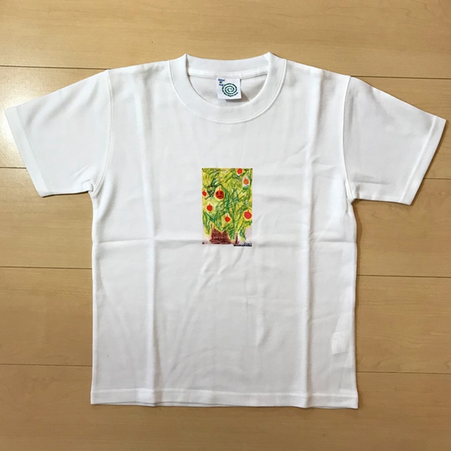 オールドTシャツ企画　スクエアプリントT　りんごの木　SSサイズ