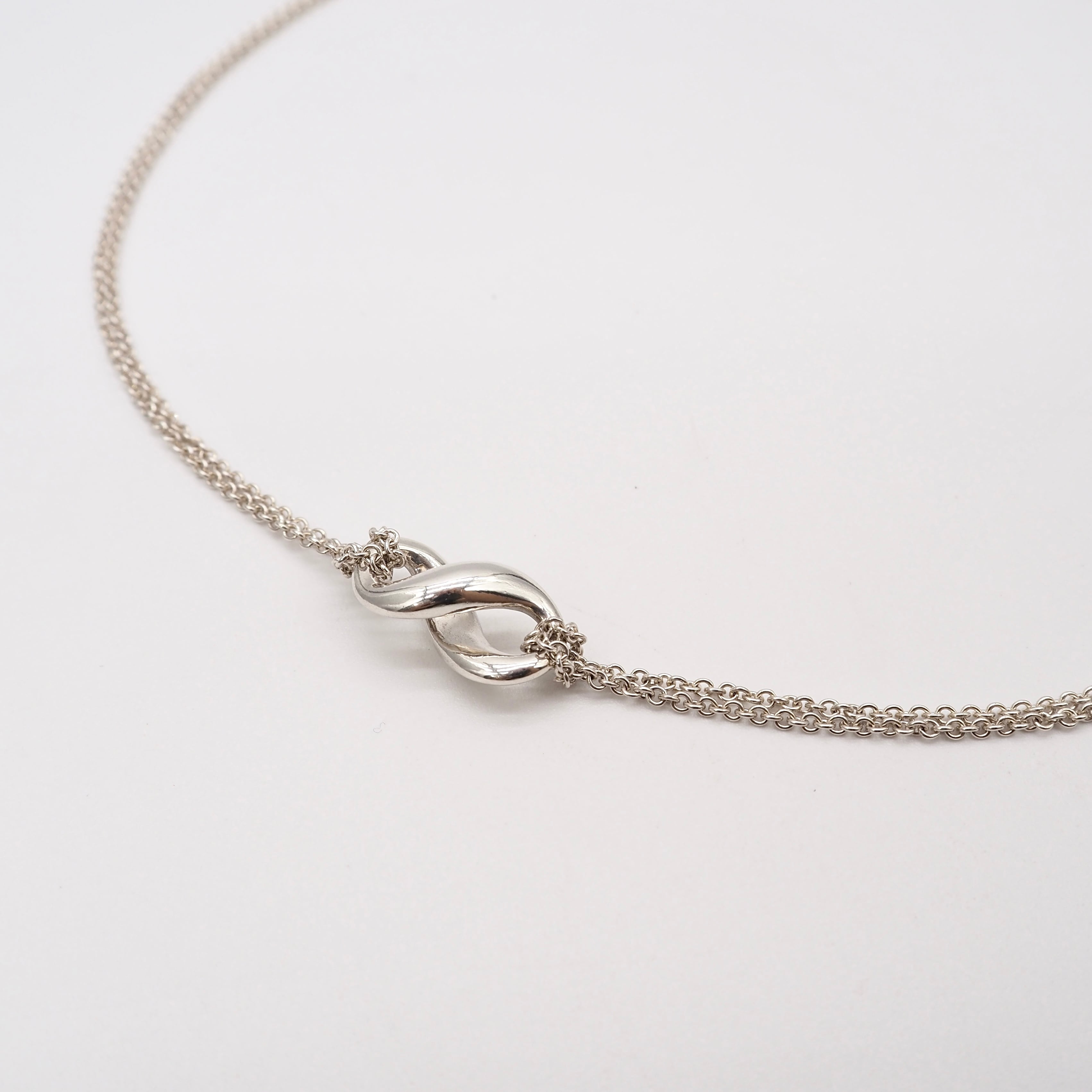 ティファニー ネックレス インフィニティー シルバー Tiffany&Co. インフィニティ ダブルチェーン ネックレス シルバー925