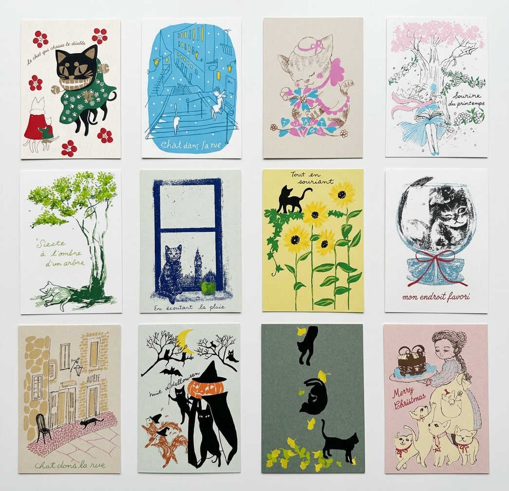 猫の歳時記*postcard SET