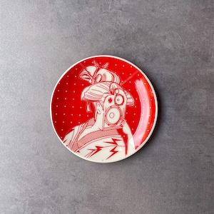 美濃焼 豆皿 音女 ( おとめ ) Futenmart フテンマート 小皿 平皿 小さいお皿 オリジナルプリント