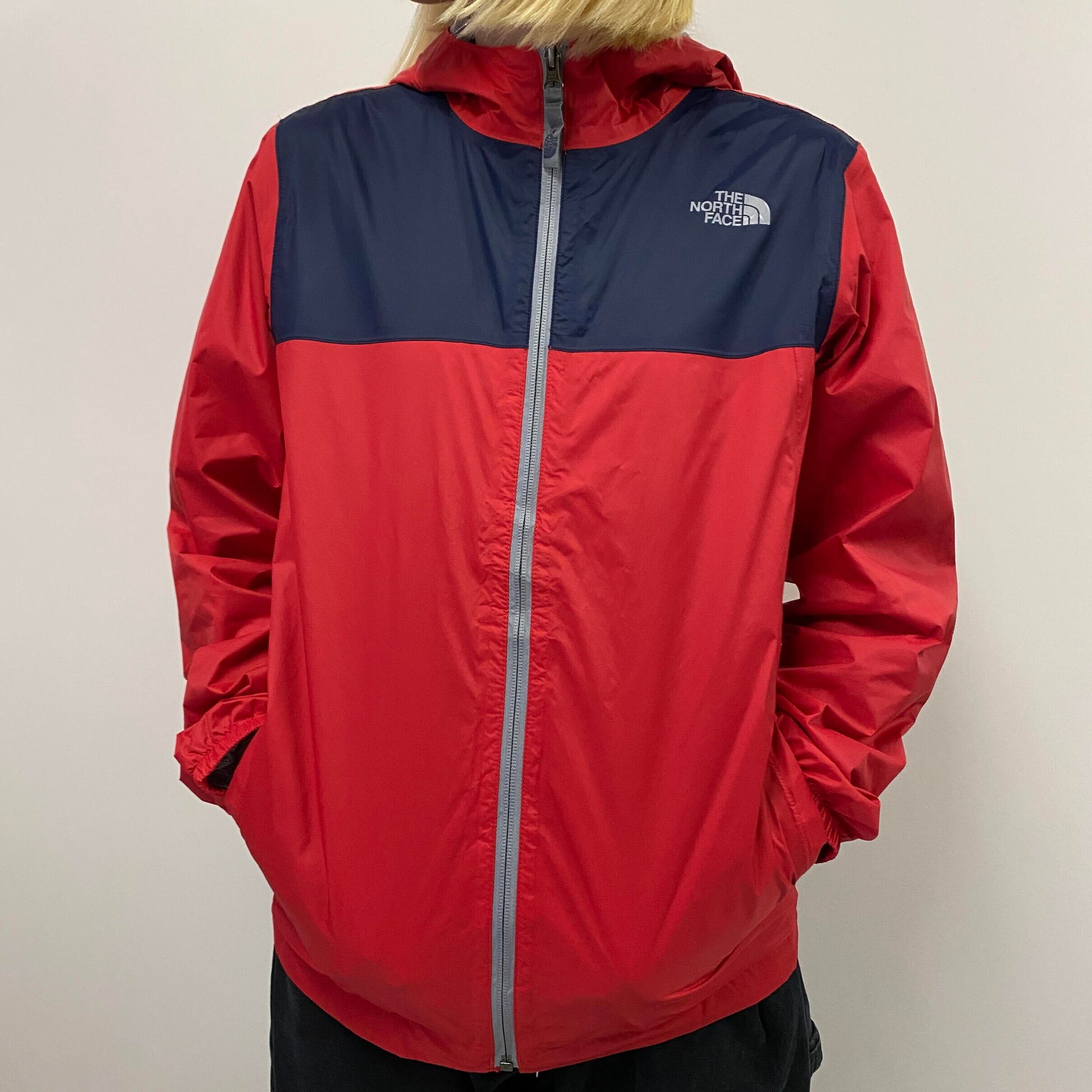 THE NORTH FACE ザ ノースフェイス DRYVENT ドライベント マウンテンパーカー レディースM相当 ボーイズL 古着  レッド×ネイビー 【アウトドアジャケット】 | cave 古着屋【公式】古着通販サイト