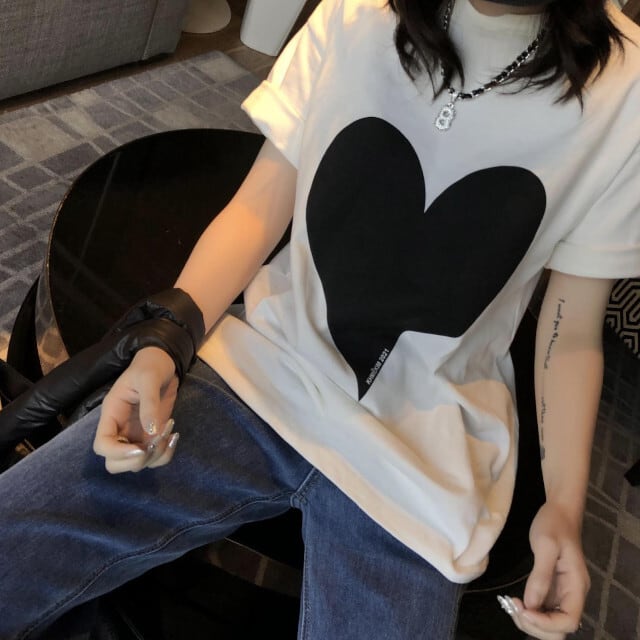 ホワイト ハートデザイン シャツ サイズ40おまとめ品