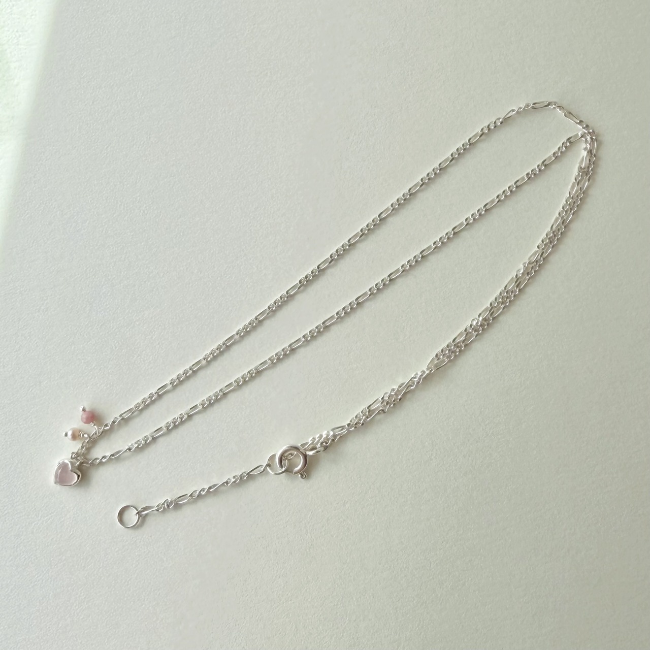 n28 やさしい気持ち｜silver925 ローズクォーツネックレス