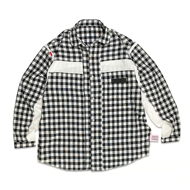 2FACE W-GAUZE GINGHAM CHECK SHIRTS / HEAD GOONIE