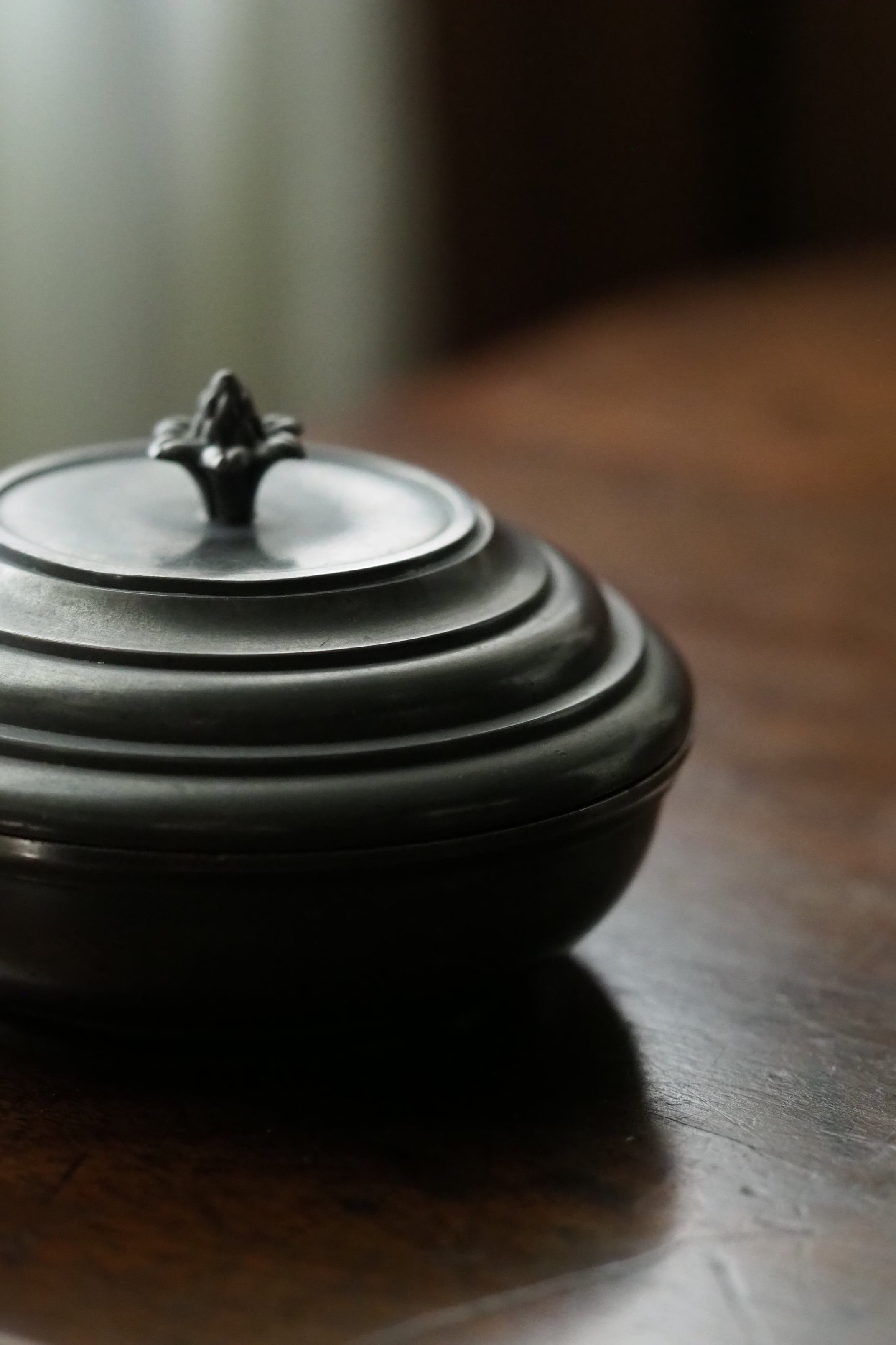 ピューター蓋付き小物入れ-vintage pewter case | アンティーク