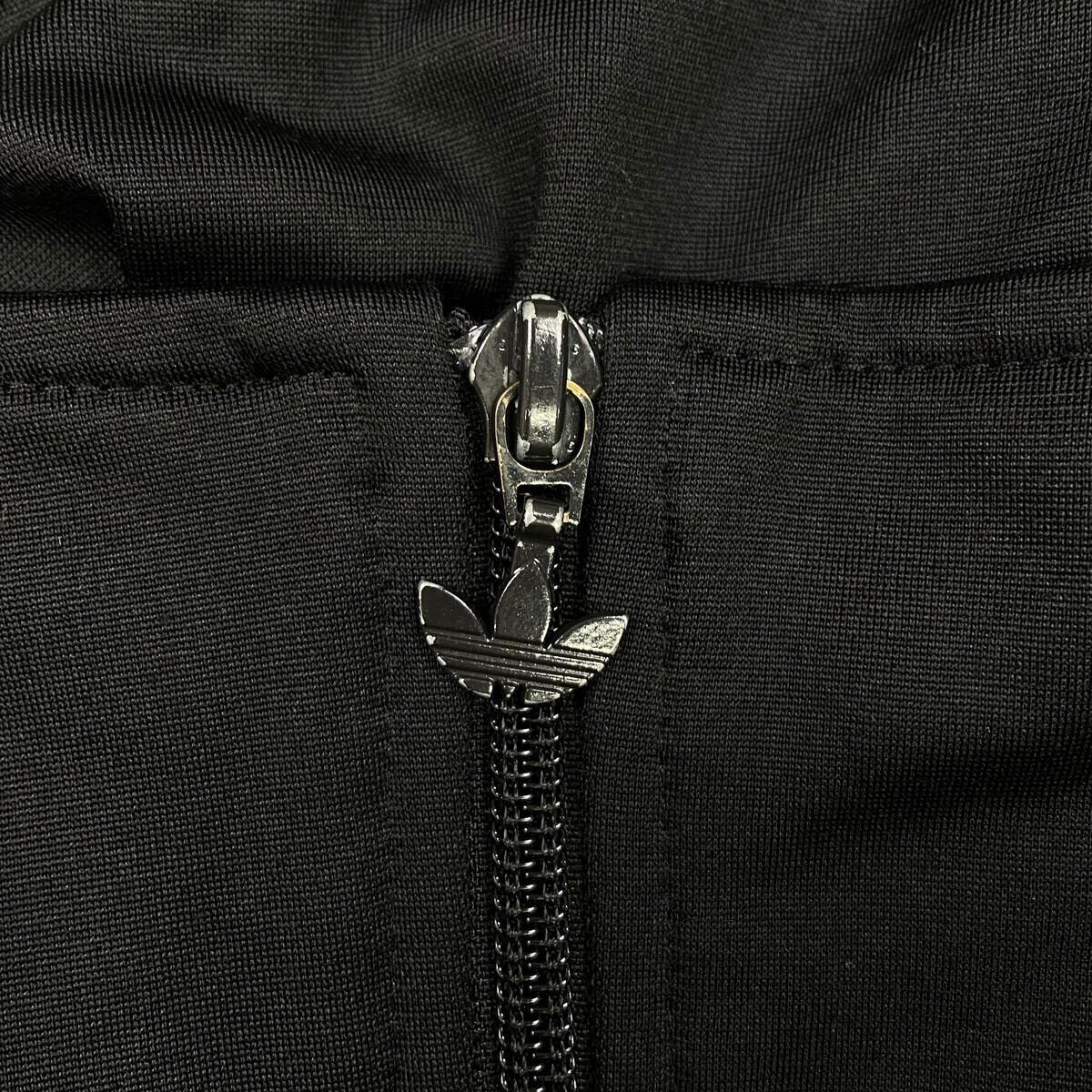 00s 古着 adidas トラックジャケット 白 黒 トレフォイル バックロゴ adidas アディダス トレフォイルロゴ 刺繍 トラックジャケット メンズ