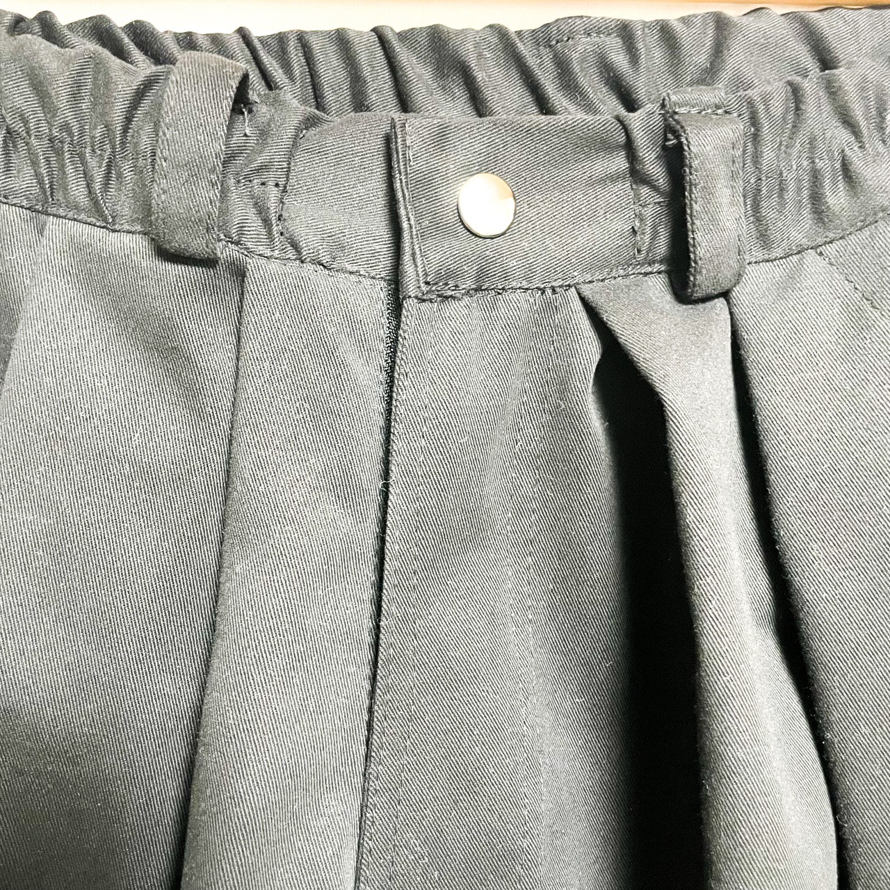 UNFINISHEDワイド袴パンツ　ツイルblack