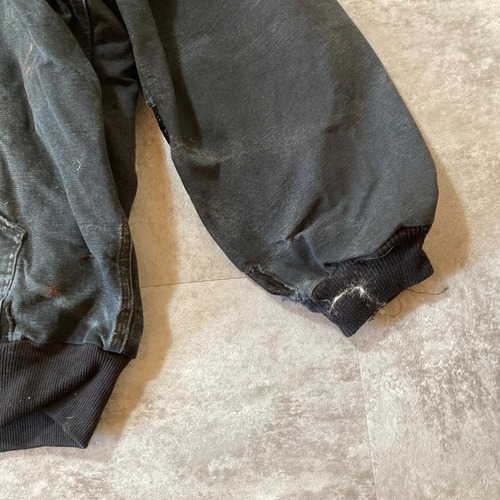 90s Carhartt アクティブジャケット ブラック フェード 無地 USA製 jacket 詳細写真7