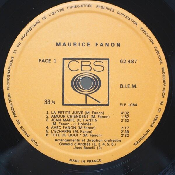 Maurice Fanon / Maurice Fanon [62487, 62.487] - 画像3