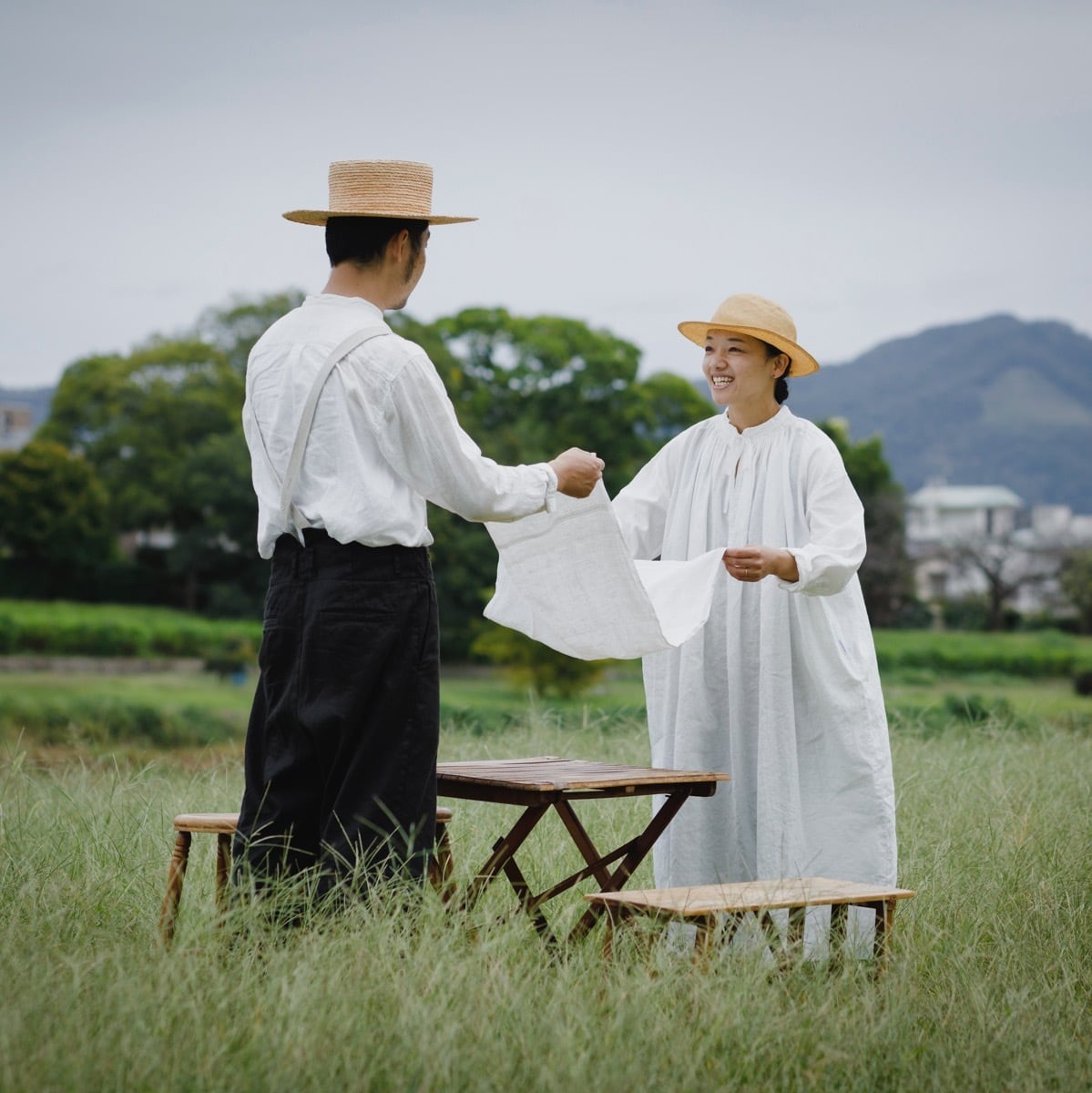 UpcycleLino】× WIFE&HUSBAND チャーチドレス / OFF WHITE | Pay ID