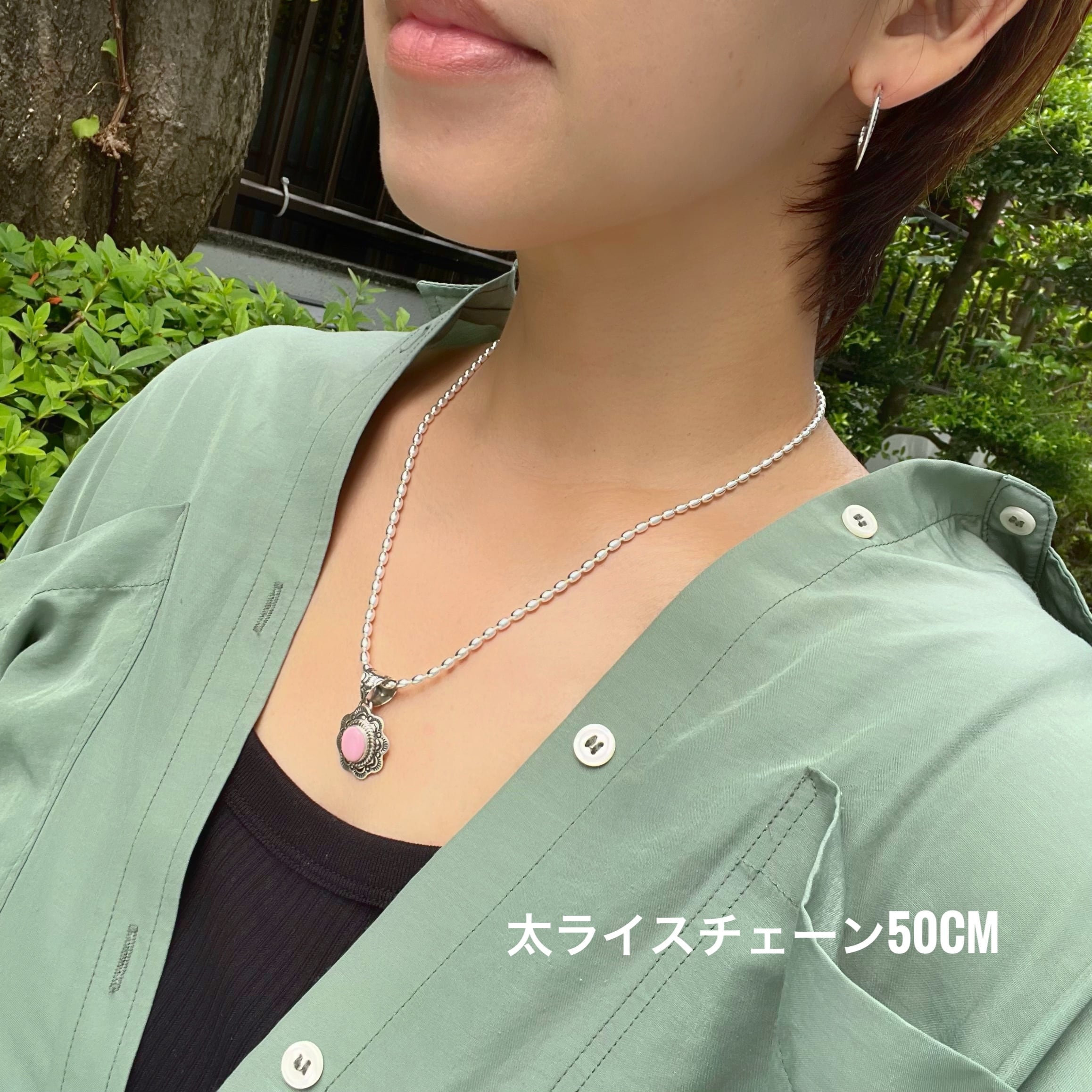 Indian Jewelry 》オーバル コンク シェル ペンダント | 【公式通販