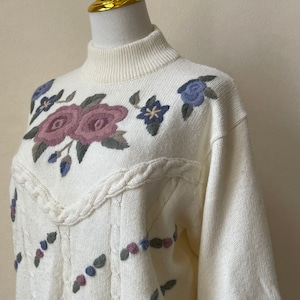 80s ALFRED DUNNER Mockneck Sweater　L809